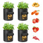 Ohiyoo Lot de 4 sacs de plantation de pommes de terre - 10 gallons - Pour planter des pommes de terre - 38 l - Sacs de plantatio