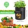 Ohiyoo Lot de 4 sacs de plantation de pommes de terre - 10 gallons - Pour planter des pommes de terre - 38 l - Sacs de plantatio