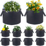 Lot de 10 sacs de plantation de 10 gallons pour légumes, sacs de plantation pour le jardin, pots de plantes épais et respirants 