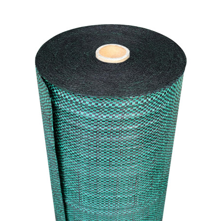 Toile de paillage tissée 130g/m² - Rouleau - Géotextile Anti-Mauvaises Herbes Haute résistance - Coloris Vert - Usage Jardin, al