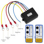 QWORK® Télécommande pour treuil, télécommande radio pour treuil électrique, portée 30-70 m, 12V, piles non incluses