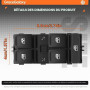 GraceGalaxy Interrupteur Lève-Vitre Électrique 8 Broches pour Golf Mk7 Pas-sat B8 Tig-u-an Leon,Commande Bouton Lève-vitre,5G095