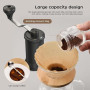 LiangYuanZen Moulin à café manuel avec broyeur conique en céramique - 30 niveaux réglables pour expresso, pour verser et presser