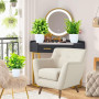 Purpledi 6 Pièces Mini Plantes Artificielles Verdure Plastique Faux Plantes avec Pot, Fausse Plante Interieur, Plante Artificiel