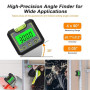 Inclinometre, HUEPAR Inclinomètre Numérique Magnetique 0 * 360 ° Niveau Numérique Électronique Arrêt Automatique, LCD et Rétroéc