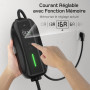 dé Chargeur Voiture Electrique Type 2 3,7kW 6m avec Écran LCD | IP66, Câble recharge voiture électrique Type 2, réglable 6-16A, 