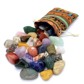 Set de pierres précieuses | Mélange coloré de pierres de tambour naturelles | Mélange de pierres précieuses véritables | Pratiqu