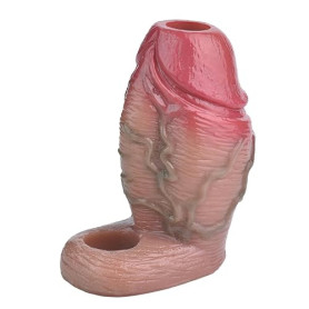 Large Grande Manche de PéNis Avec Bague de Bite, Manche en Silicone du PéNis Gaine de Bite RéUtilisable Extenseur de Gode Toy Se