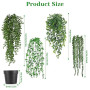 Auauraintt 4 Pcs Plante Artificielle Tombante, 55-80cm Plantes Suspendues | Plantes Artificielles Interieur et Exterieur,pour Bu