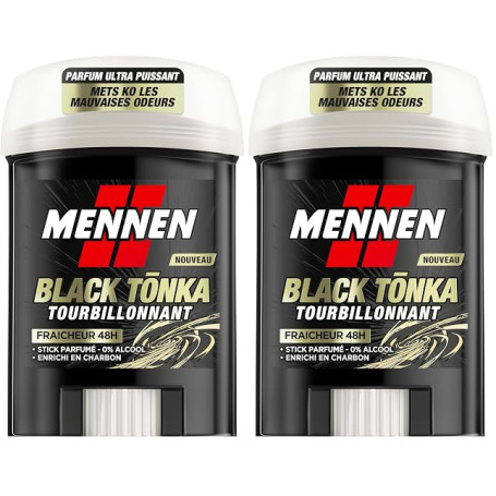 MENNEN Déodorant Stick Black Tonka 60ml (Lot de 2)