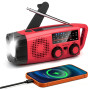 Radio Portable Chargeur Solaire, GEMMAC AM/FM/SW Radio Dynamo Chargeur de Téléphone avec 2000mAh Power Bank/SOS Alarm/Lampe Poch