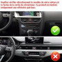 TTCR-II Compatible avec Support de Téléphone Voiture Audi A4/S4 B8,A5/S5 8T | A4/S4 B8 2008-2015 Support Phone Rotatif à 360°Ada