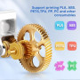 Extruder Gear pour imprimante 3D Bambu-Lab X1C P1P P1S, acier trempé en laiton entièrement métallique, composants dentés dorés D