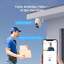 EZVIZ 3K+(6MP) 2PK Caméra Extérieure sans Fil CB8 Lite+5W Panneau Solaire | Mode AOV (Enregistrement 24h/24), Détection de Perso