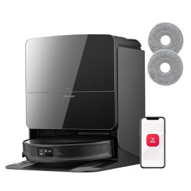 roborock Saros 10R Set Robot Aspirateur 22000Pa, Triple Anti-Enchevêtrement | Brosse et Serpillère Relevables et Extensibles, St