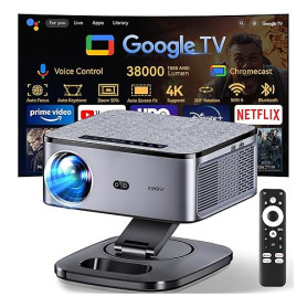 【1500 ANSI/Google TV/Autofokus】 XIWBSY Videoprojecteur 4K Supporté, 38000 Lumen FHD, 360° Rotation, Projecteur Video 4K Contrôle