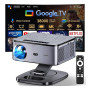 【1500 ANSI/Google TV/Autofokus】 XIWBSY Videoprojecteur 4K Supporté, 38000 Lumen FHD, 360° Rotation, Projecteur Video 4K Contrôle