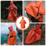 Editbar Lot de 4 ponchos de survie urgence, poncho de pluie urgence, couverture de sauvetage, sac de couchage, couverture thermi