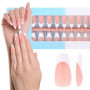 JSRQT 240 Pièces Faux Ongles en Gel Français, Long Cercueil Faux ongles à Pointe Française Press on Nails, Faux Ongles Artificie