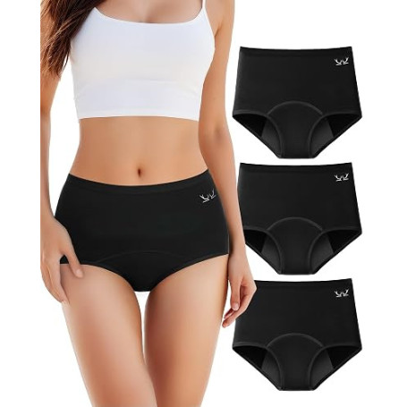 TANSTC Culotte Menstruelle Coton Flux Tres Abondant, Fuite pour Règles, Post-Partum, Récupération, Protection Hygiénique Lavable