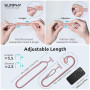 SURPHY Cordon Téléphone Portable Universelle avec 2 Patchs | Tour de Cou Telephone, Réglable et Détachable, Laniere Longue Telep