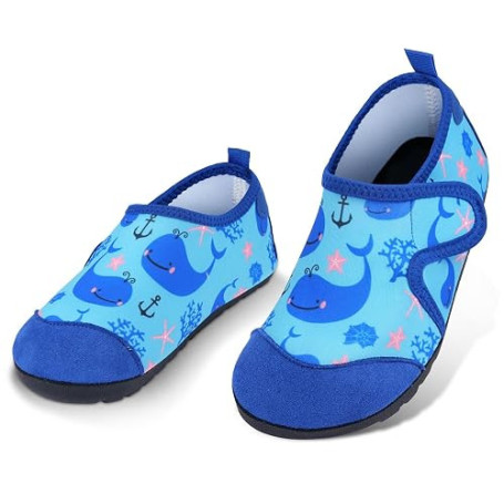 AOOSU Chaussures Aquatiques Enfant, Chaussures de Plage Chaussures d'eau Séchage Rapide Antidérapant Pieds Nus pour Piscine Surf