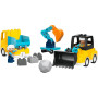 LEGO DUPLO Ma Ville Les Véhicules de Chantier - Jouet Éducatif Montessori pour Enfant en Bas Âge - Camions, Pelleteuse & Dépanne
