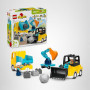 LEGO DUPLO Ma Ville Les Véhicules de Chantier - Jouet Éducatif Montessori pour Enfant en Bas Âge - Camions, Pelleteuse & Dépanne