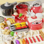 NXPZ Accessoire Cuisine Enfant, Jouet de Jeu de Rôle de Chef pour Enfants, Ustensiles de Cuisine Jouet avec Pots et Casseroles,