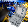 Buachois Boîte à Bornes à Fibre Optique, Boîtier de Répartition de Terminaison Ftth Étanche à 12 Cœurs, Boîtier de Distribution