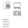 Bloc de distribution F. AL/CU Convient 4 x 2,5–35 mm2 Gris 5 broches. 1000 V AC/DC Pince isolée OTL 35–2 maa2 035 a10 Morek 4030