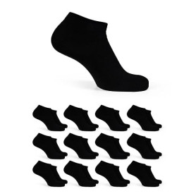 Basic Treasure Lot de 12 Paires Socquettes Sport Unisexes, Noir/Blanc/Gris | Coton respirant, unisexes