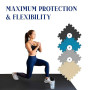 EDIESI, Sol Salle de Sport, Tatami, Tapis de Sport, pour Gym, Fitness, Musculation, Antidérapant, Puzzle, Sport Maison, EVA Caou