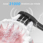 Autonomie de 240 jours Brosse à dents électrique pour Adultes,8 Têtes de Rechange,Batterie Rechargeable,3 Modes,Minuterie de 2,é