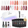 ROSALIND Extension d'ongles en Gel Kit 8*10ml avec solution de glissement