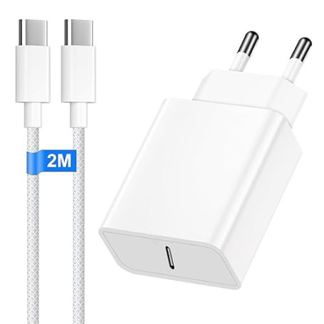 30W Chargeur Rapide pour iPhone 17/17 16 Pro/17 16 Pro Max/15 Plus/15 Pro/15 Pro Max/i Pad Mini/i Pad Air, Chargeur USB C Rapide