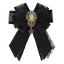 TINAYAUE Nœud Papillon Vintage à Dentelle pour Femme, Nœud de Col Style Victorien, Accessoire Élégant pour Chemise, Robe Lolita