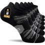 Niorasen Chaussettes de Sport Homme Femme, Chaussettes Basses Coton Respirantes à Compression Légère, Anti-Ampoules, Soutien de