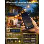 Guirlande Lumineuse Exterieure Dimmable, 30m Guirlande Guinguette Exterieur | APP et Télécommande, Musique Sync, Minuterie, 4 Mo