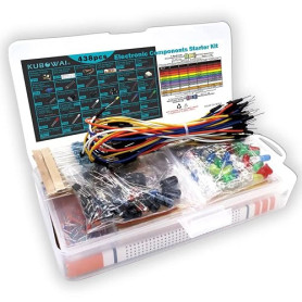 KUBOWAI Electronic Components Fun Starter Kit 1 set, avec Planche à Pain, Buzzer, Module D'alimentation, Fil de Connexion, Poten