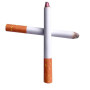 Lot de 2 Fausses Cigarettes Bouffantes - Accessoire de Costume - 8,3 cm - Durable et réaliste - Idéal pour Les fêtes à thème et