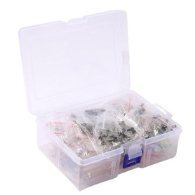 Vexnaro Kit De Composants Électroniques, Assortiment avec Diodes LED, Résistances à Film Métallique, Condensateurs Électrolytiqu