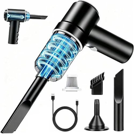 SCOVEE Aspirateur à Main,Aspirateur Portable Mini,22000PA Puissance, 4-en-1 Mini aspirateur de Voiture, léger pour Le Bureau,La