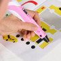 SKTCH3D Stylo 3D Pen Professionnel, PLA, Écran LCD, Loisirs Créatifs – Rose | 50m de filament (10 couleurs, 5m chacune), livret