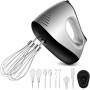 Batteur Électrique 500W Haute Puissance 5 Vitesses Réglables 9 Accessoires | Fouet Électrique avec Bouton d'Éjection 2 Batteurs