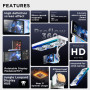 TZMRIT PF360 Aio Water Cooling 360 mm with 5.5 Inch LCD Magnetic Screen Display, All-in-One ARGB Infinity Mirror 2000 RPM PWM Fa