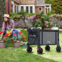 COMLAX FIELD Chariot à main pliable avec grandes roues tout-terrain, 120 L, 100 kg, chariot pliable avec freins, chariot de plag