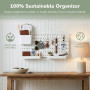 Kit de Combinaison de Panneau Perforé Keepo, Panneaux et Accessoires Modulaires pour Rangement Mural, Organisation d'Artisanat,