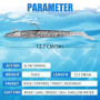HOTUT Leurres de Pêche Souples, Leurre Souple Mer, Leurre Peche Carnassier pour Bar, Truite, Marigane, Leurre Peche avec T-Tail,