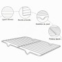 Linkidea Lot de 2 grilles de refroidissement métalliques, grilles de cuisson rectangulaires en acier inoxydable 7,8'' x 10,2'', 